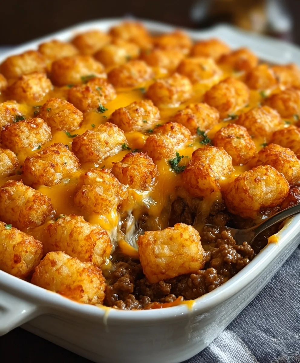 Easy Tater Tot Casserole with Ground Beef Recipe