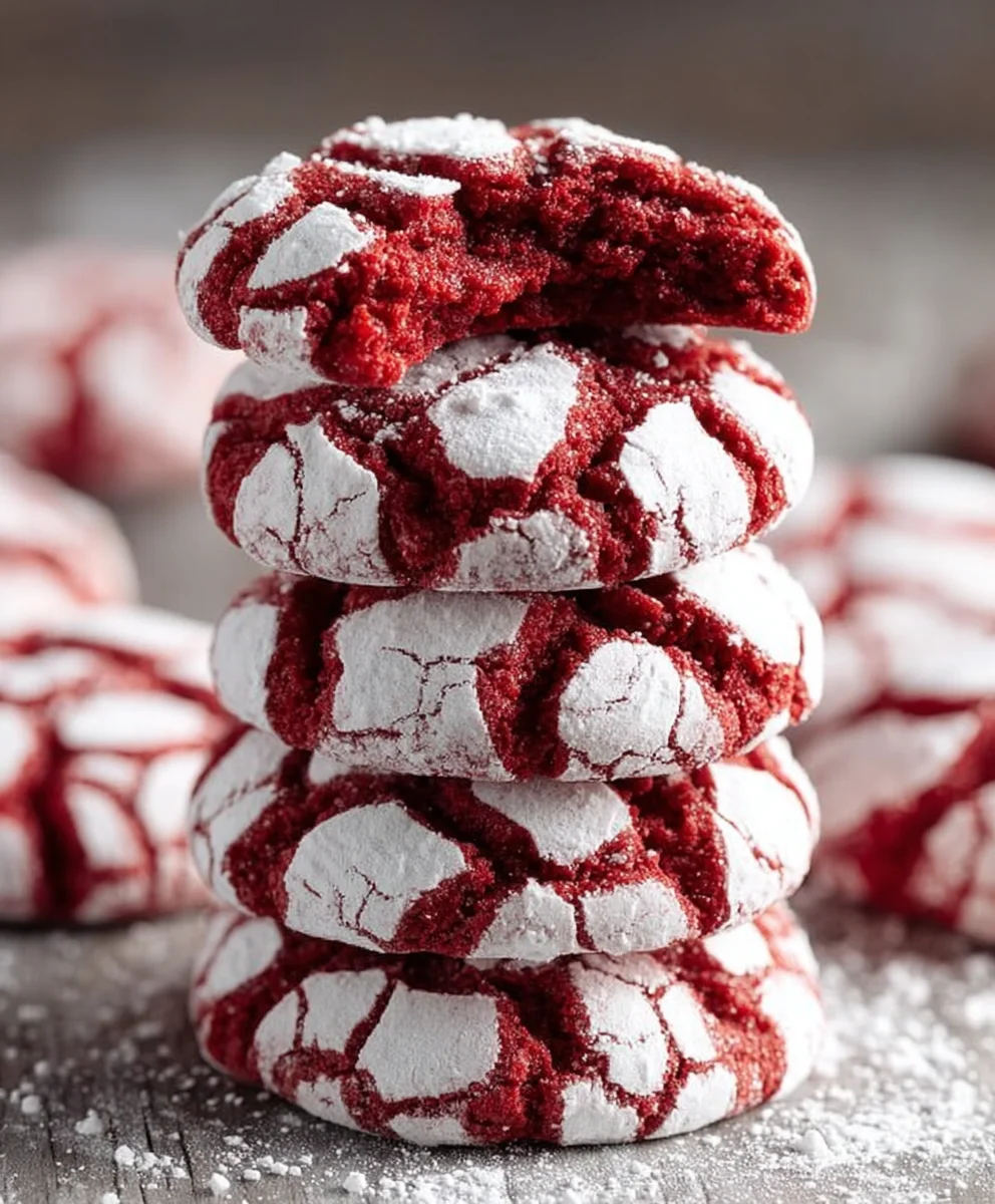 Velvet Crinkle Cookies- Decadent Red Velvet Bliss
