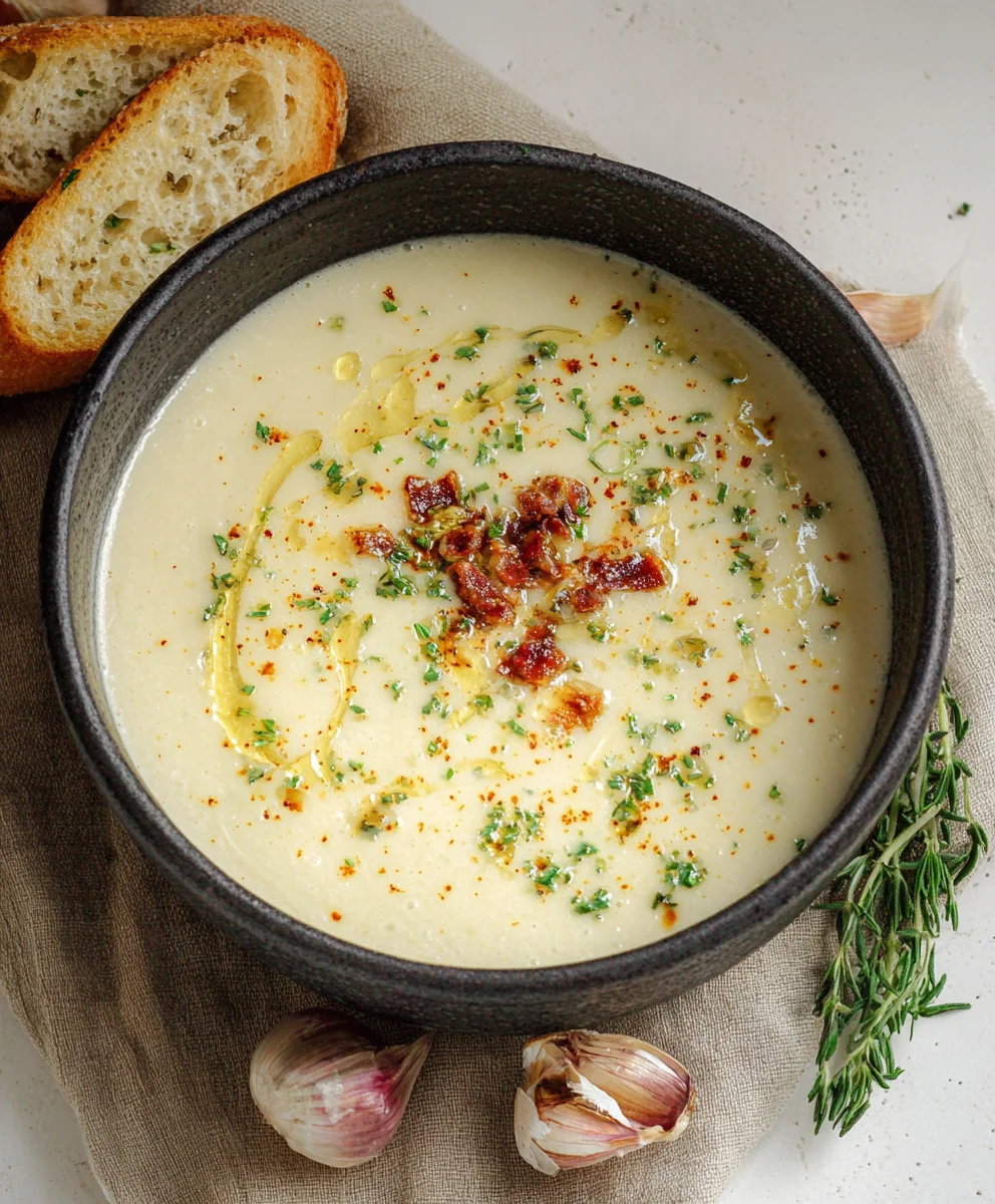 Easy Roasted Garlic Soup - Simple Comfort Food