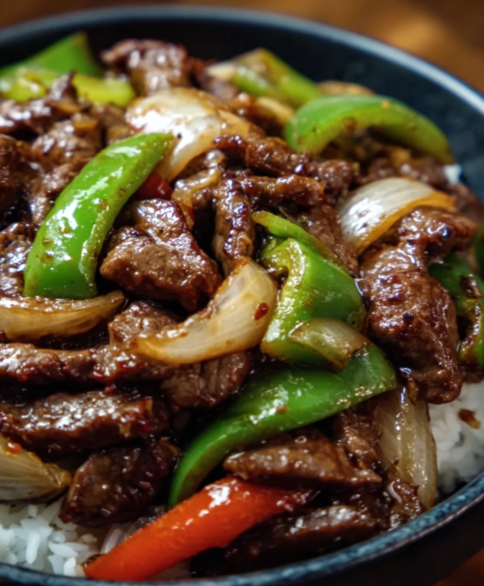 Chinese Pepper Steak Recipe- Sizzling Beef & Onions