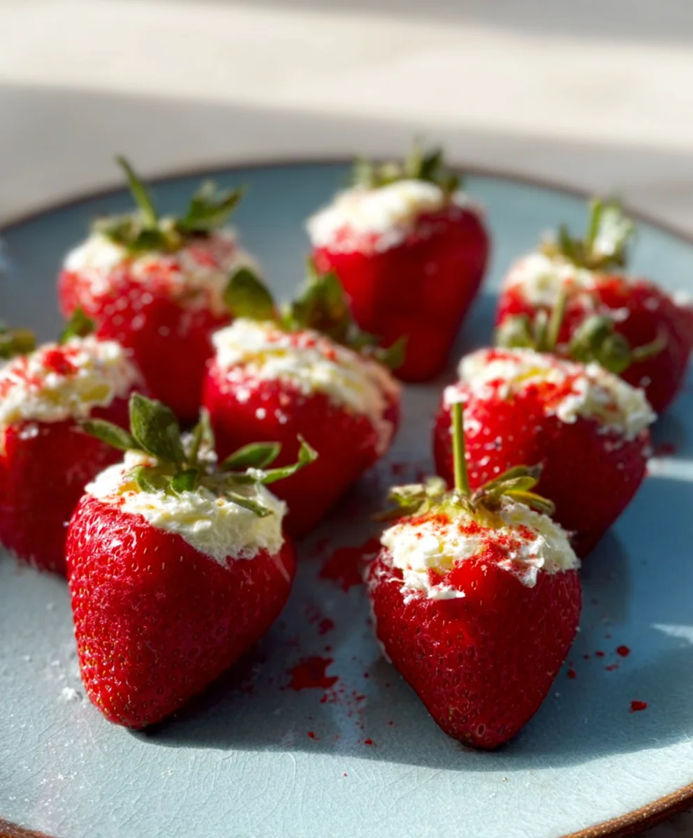 Cheesecake Deviled Strawberries-Sweet Treat