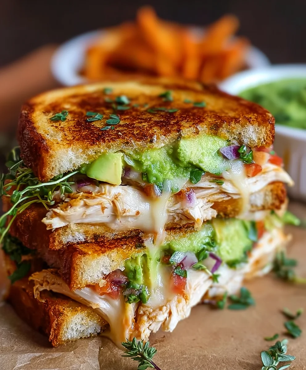 Easy Chicken Avocado Melt Sandwich Recipe