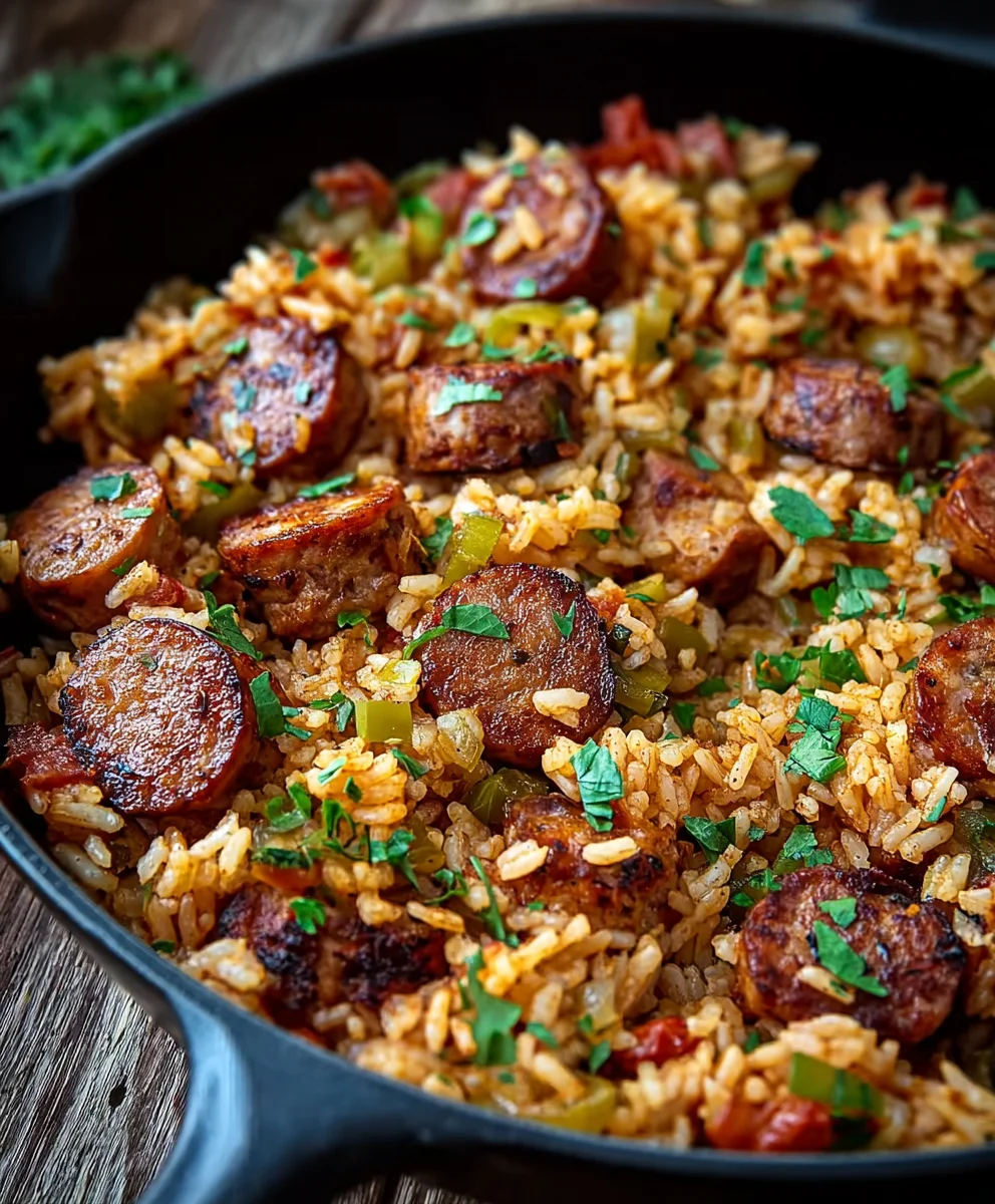 Easy Cajun Beef & Rice Skillet Dinner