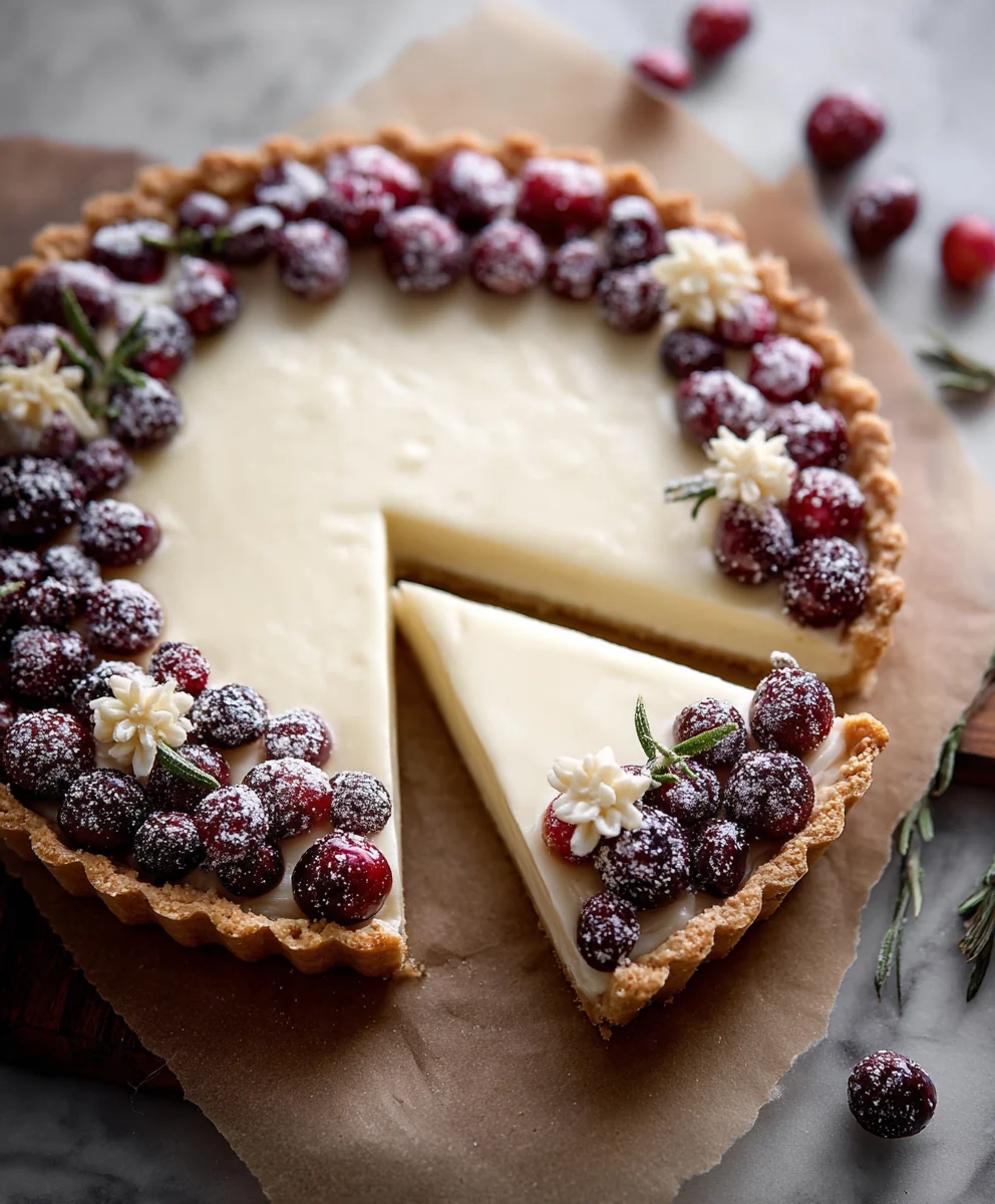 White Chocolate Cranberry Tart - Festive & Delicious Dessert