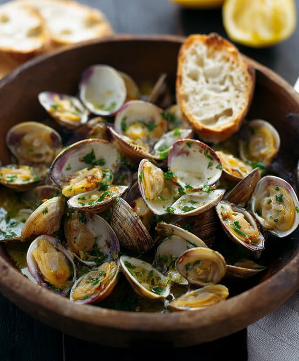 Garlic Butter Sauteed Clams - Easy Seafood Recipe