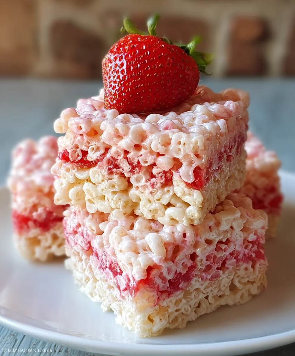 Strawberry Rice Krispie Treats - Easy Fun Dessert