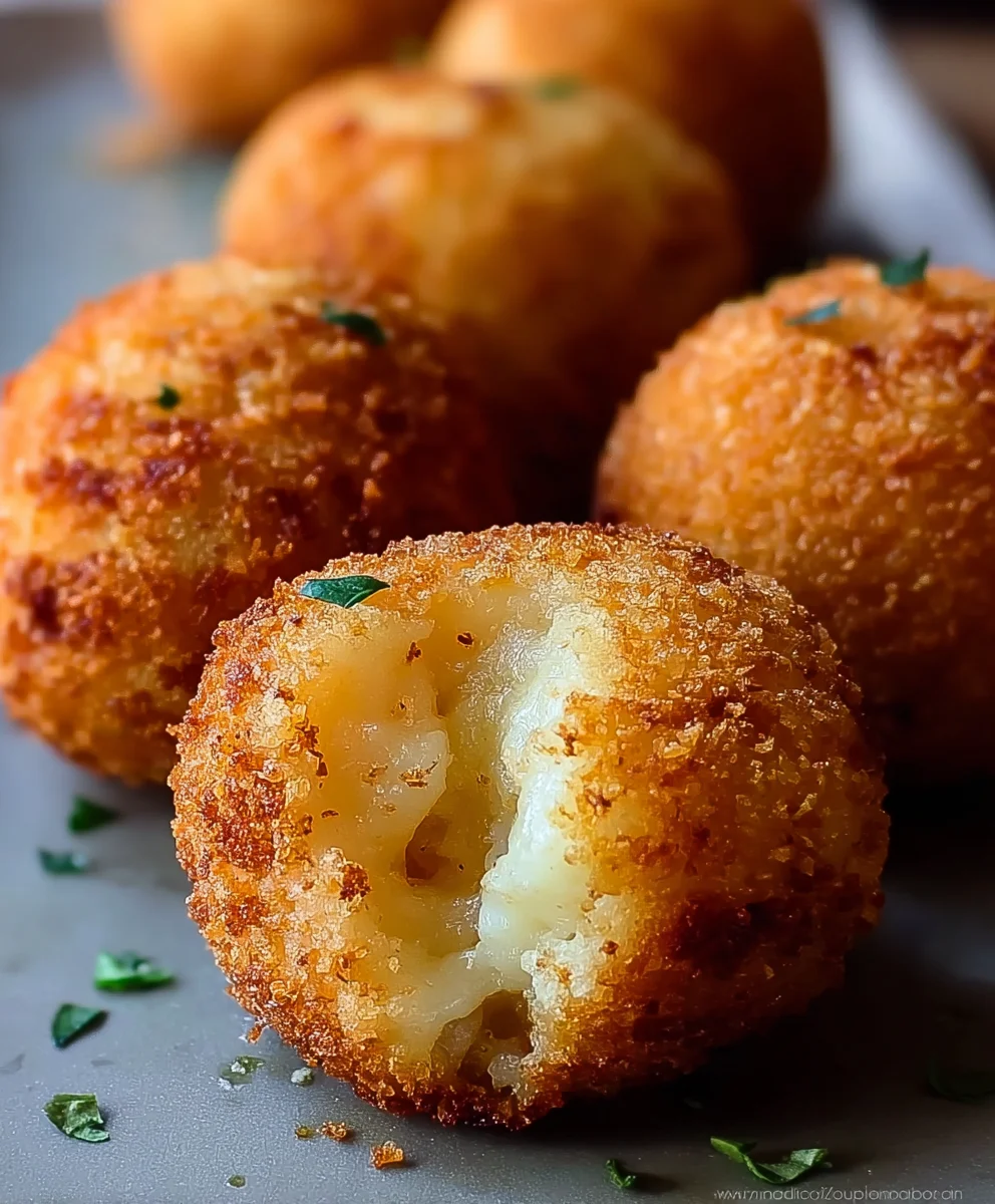 Crispy Arancini-Italian Rice Balls-Easy Beef Recipe