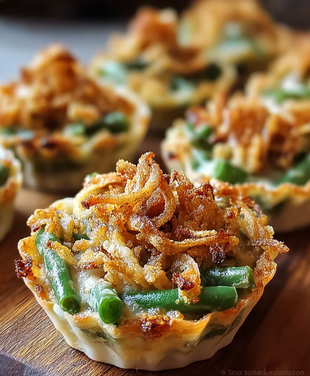 Green Bean Casserole Cups - Delicious Easy Bites