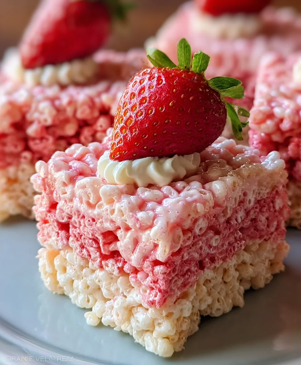 Strawberry Rice Krispie Treats - Easy Fun Dessert