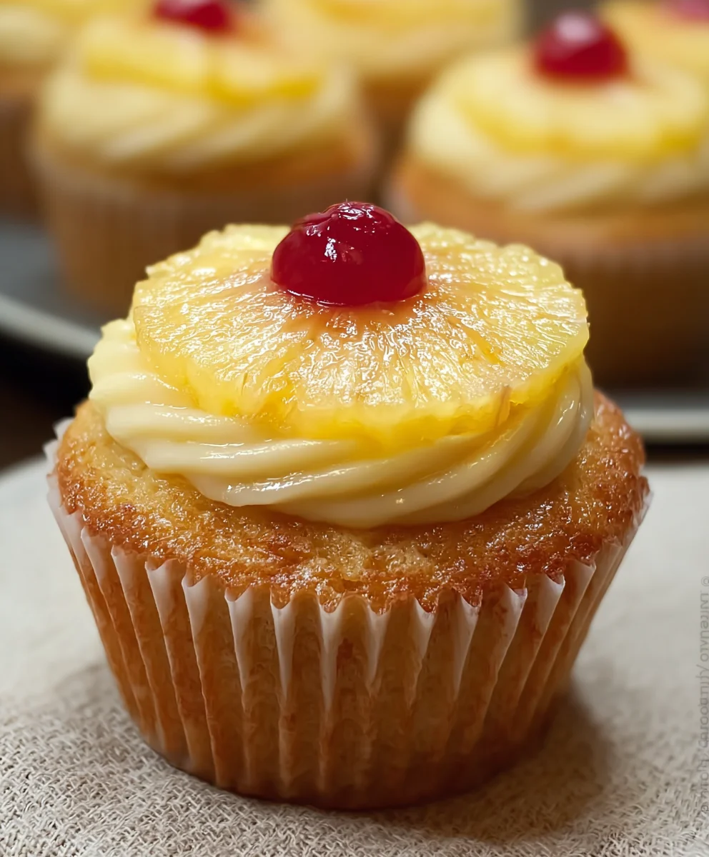 Sweet Pineapple Cupcakes - Easy Tropical Treat