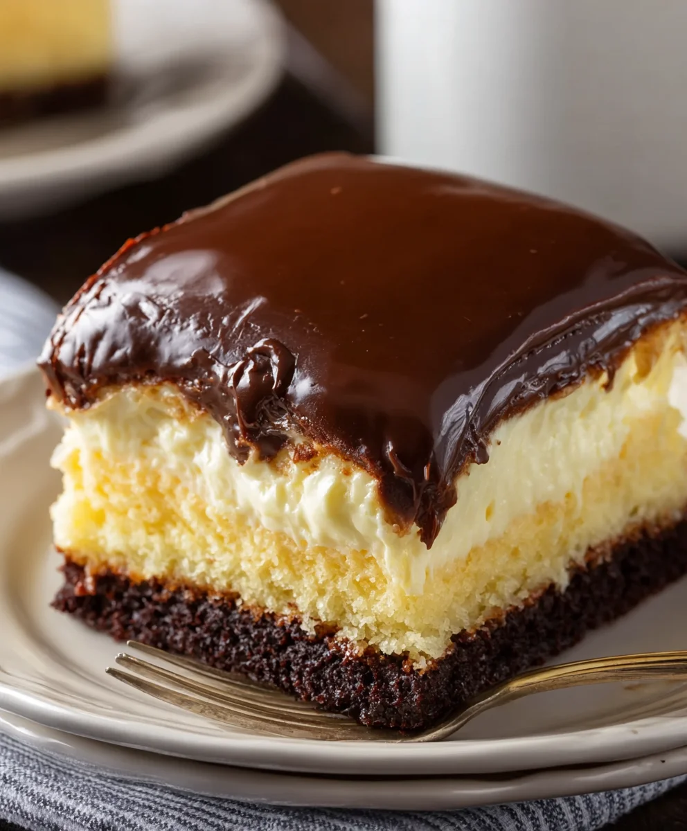 Easy Boston Cream Poke Cake Dessert Recipe