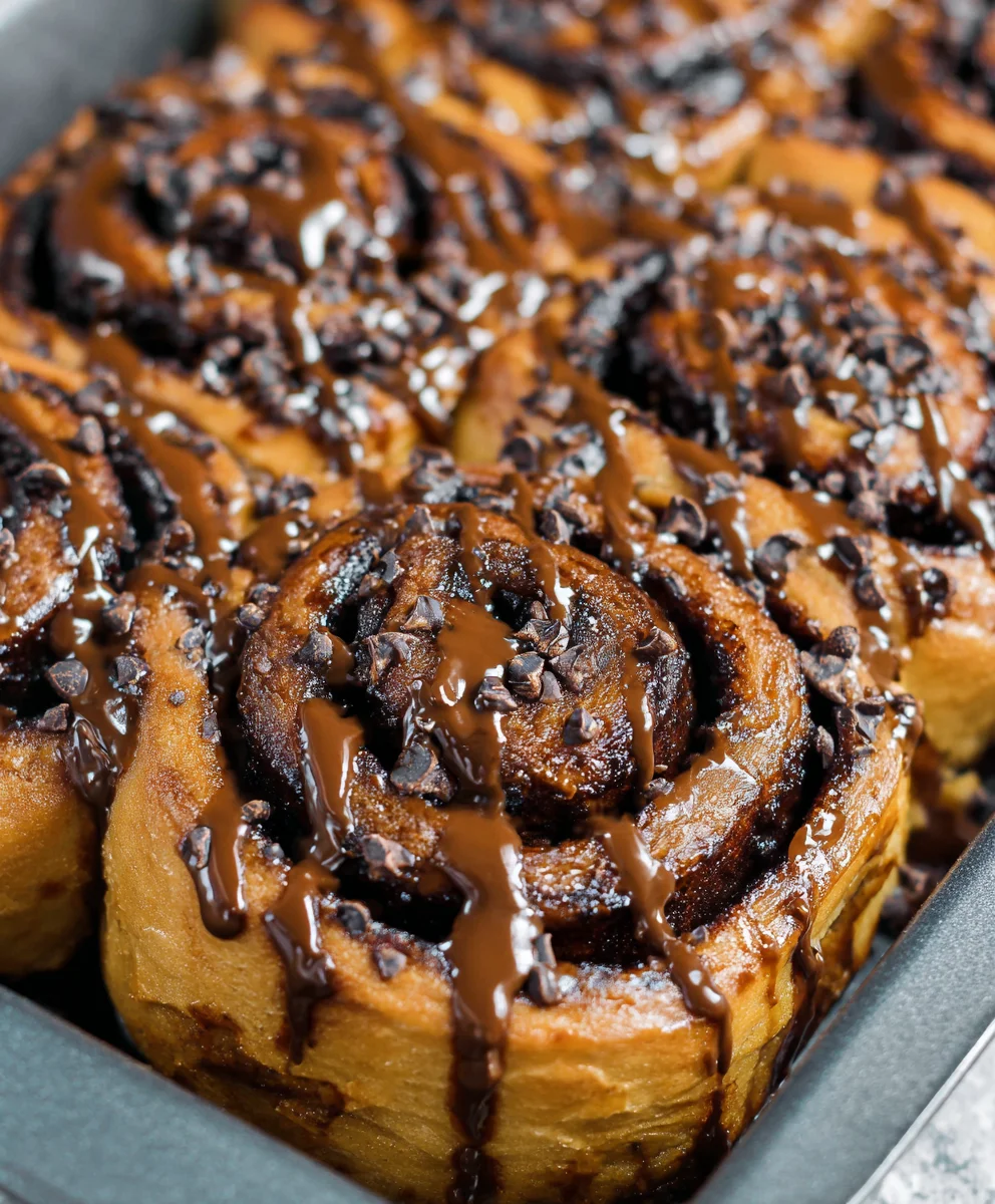 Decadent Chocolate Cinnamon Rolls-Easy Recipe