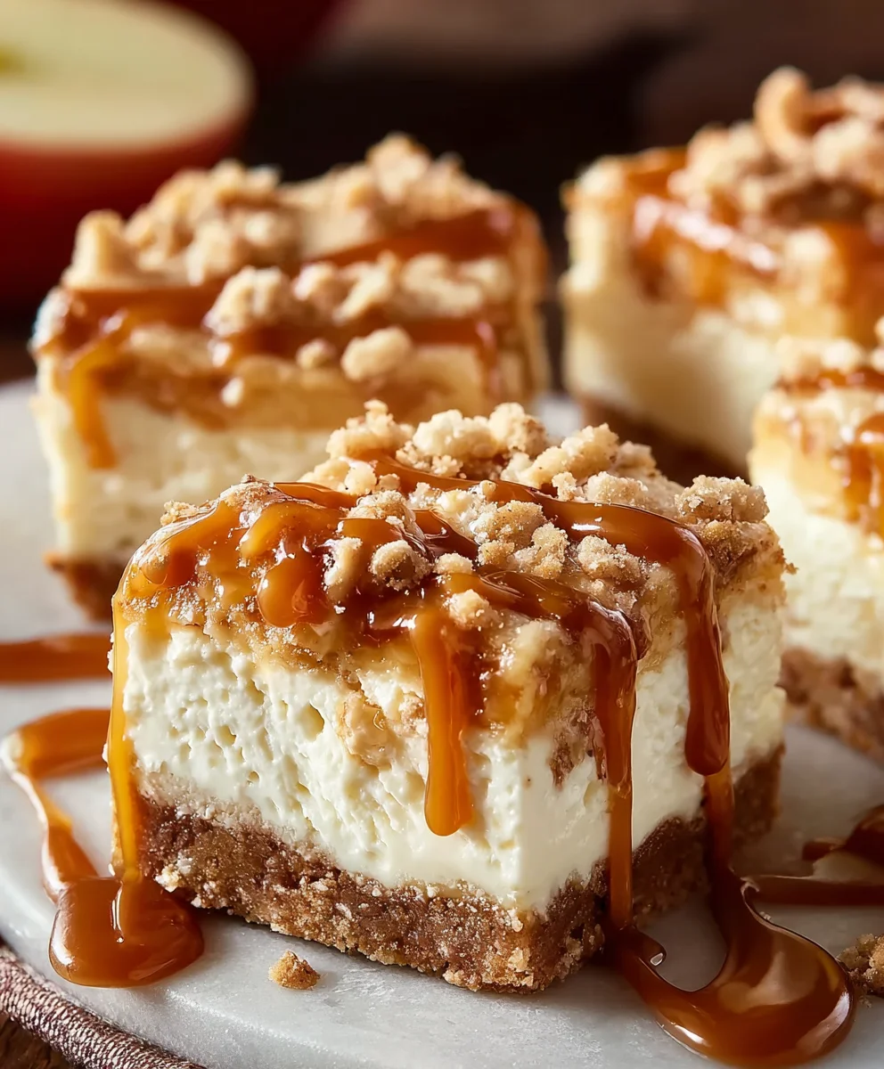Caramel Apple Cheesecake Bars-Decadent Dessert Bliss