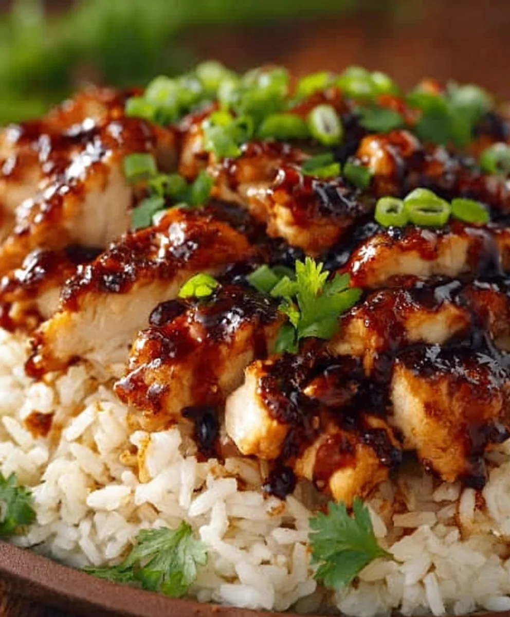Easy Honey BBQ Chicken Rice Recipe