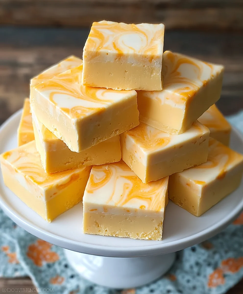 Orange Dreamsicle Fudge-Creamy-Easy-No-Bake Treat