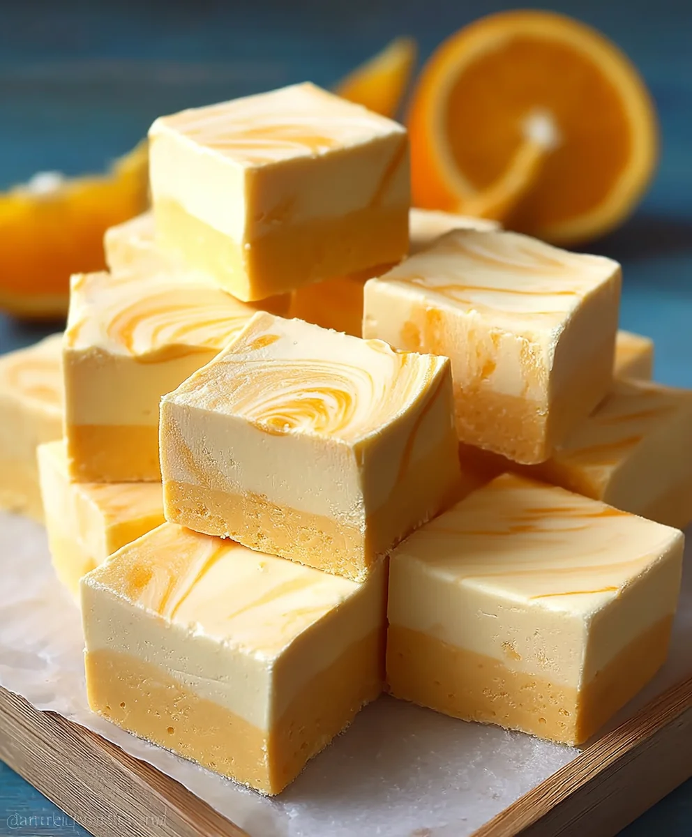 Orange Dreamsicle Fudge-Creamy-Easy-No-Bake Treat