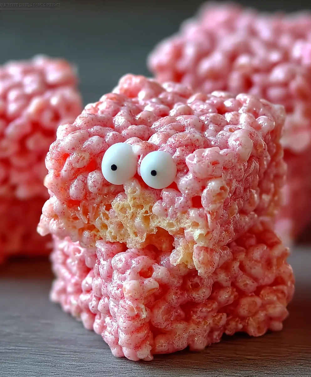 Franken Berry Krispies Treats - Spooky Fun Recipe