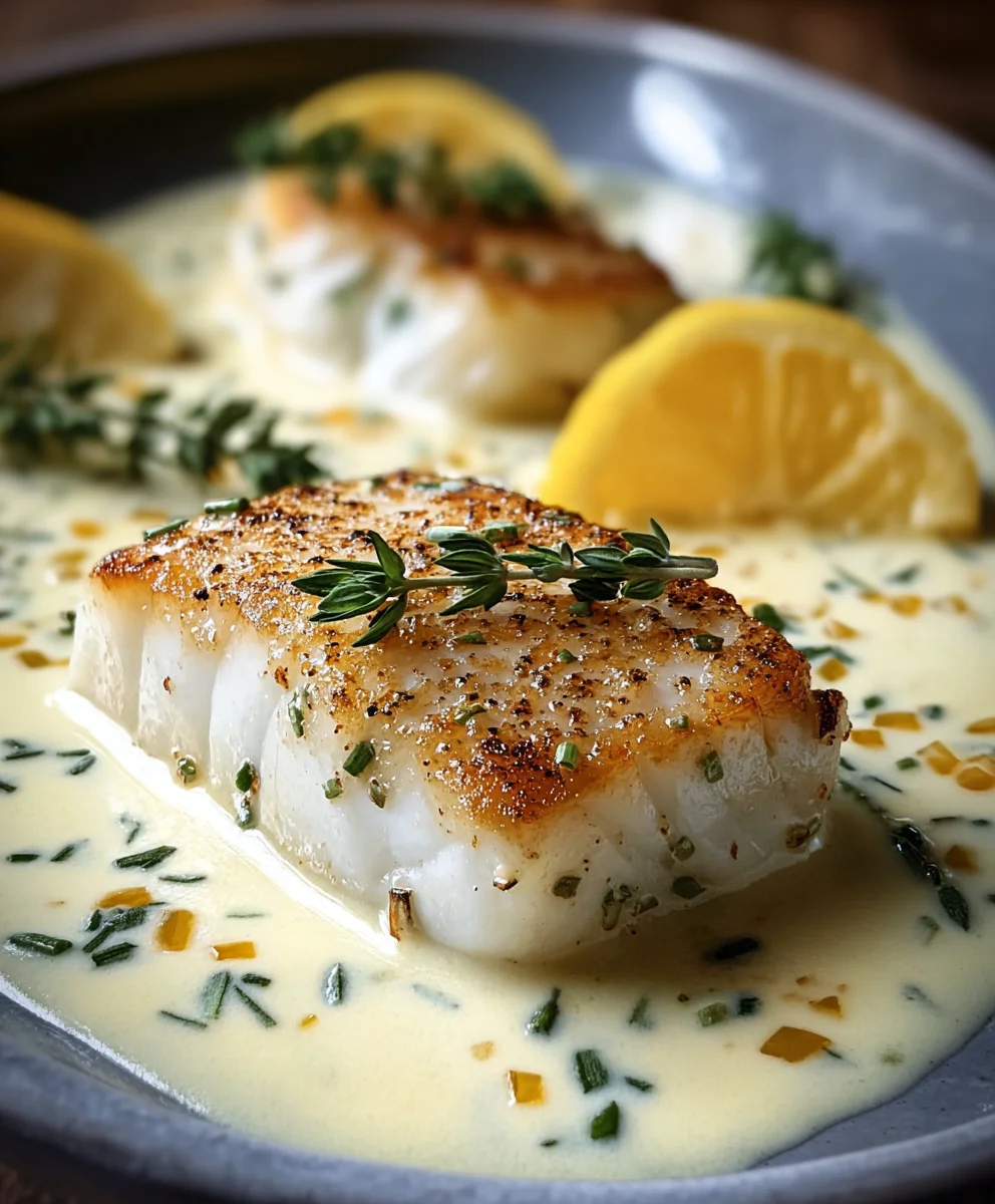 Baked Cod Coconut Lemon Cream Sauce Recipe