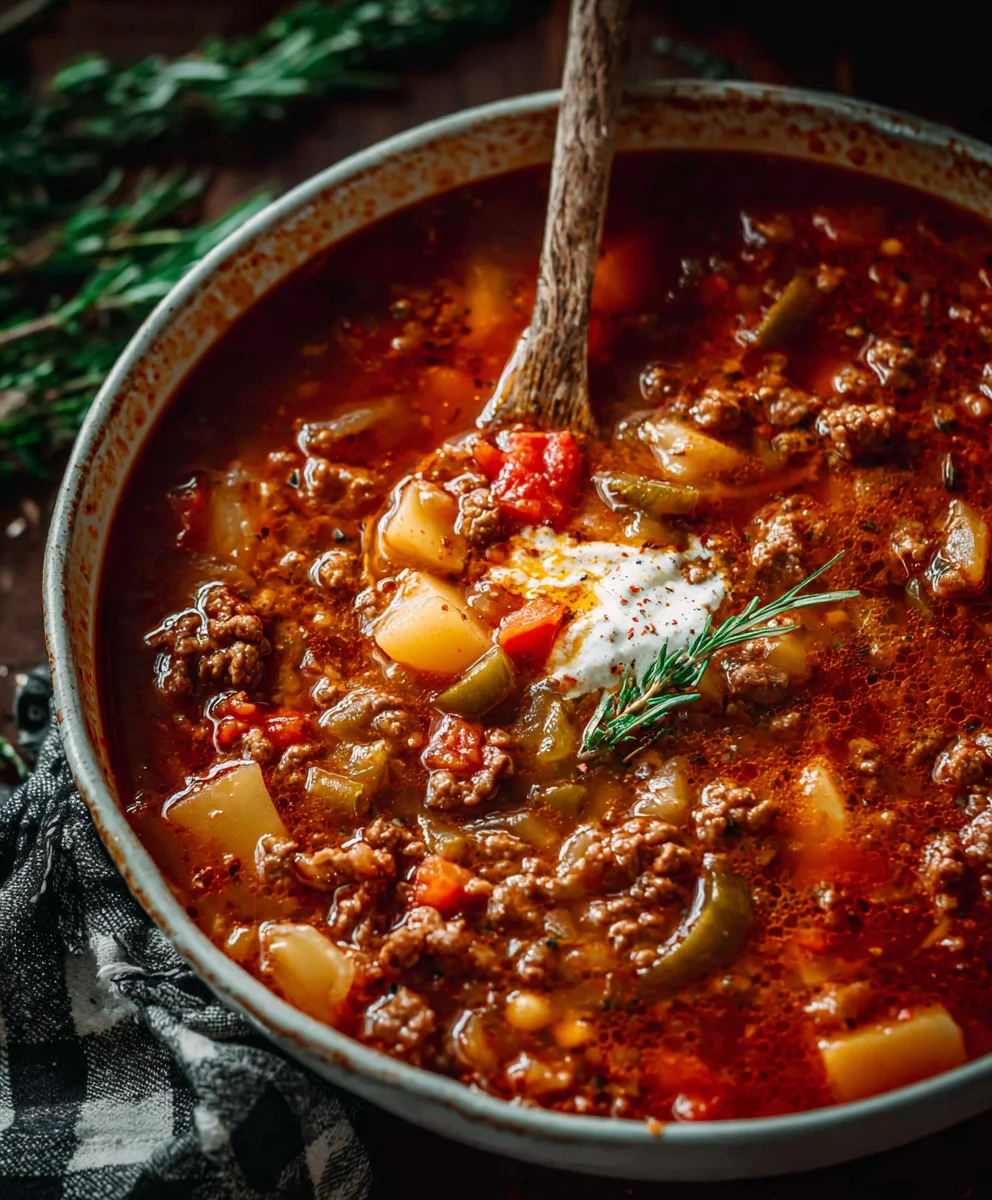 Hearty Cowboy Beef Soup-Easy Comfort Food Recipe