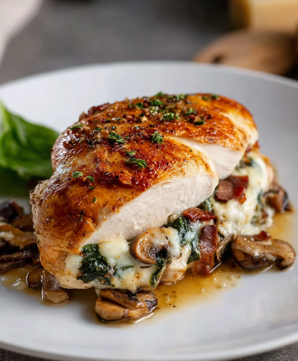 Easy Mushroom Stuffed Chicken Breast Recipe