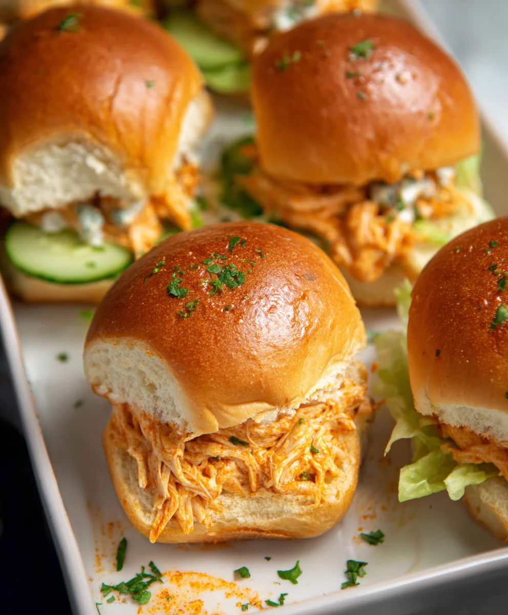 Spicy Buffalo Chicken Sliders- Easy Appetizer