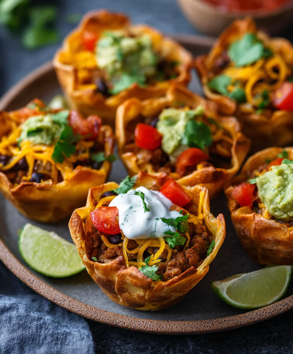 Easy Beef Taco Cups-Quick & Delicious Family Meal