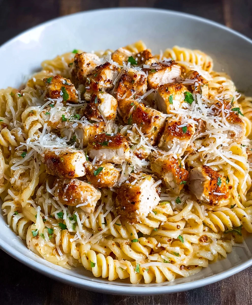 Healthy Garlic Parmesan Chicken Pasta Recipe