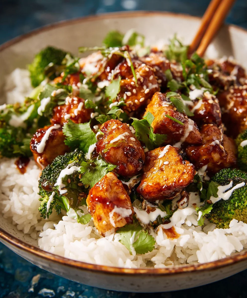 Sticky Chicken Bowls- Quick Delicious Meal Idea