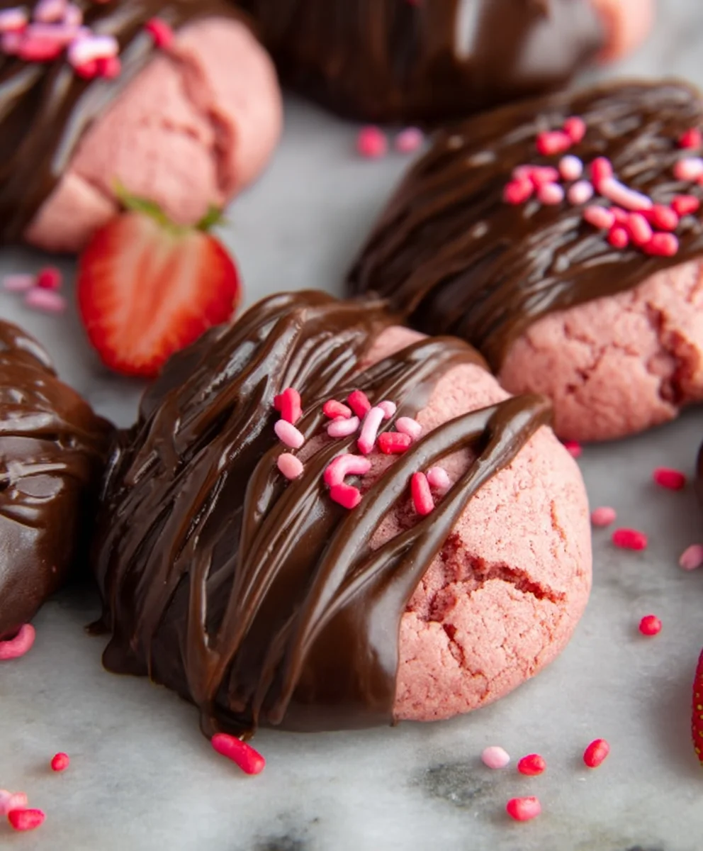 Chocolate Covered Strawberry Cookies-Decadent Treat