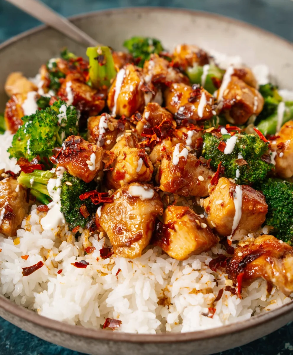 Sticky Chicken Bowls- Quick Delicious Meal Idea