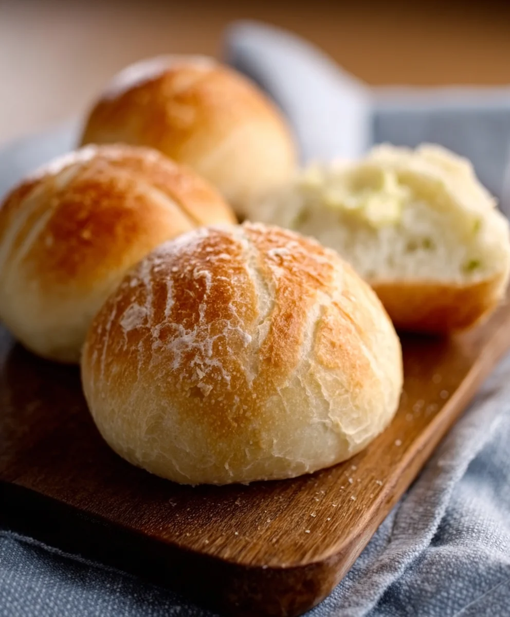 Easy No Knead Crusty Rolls Recipe