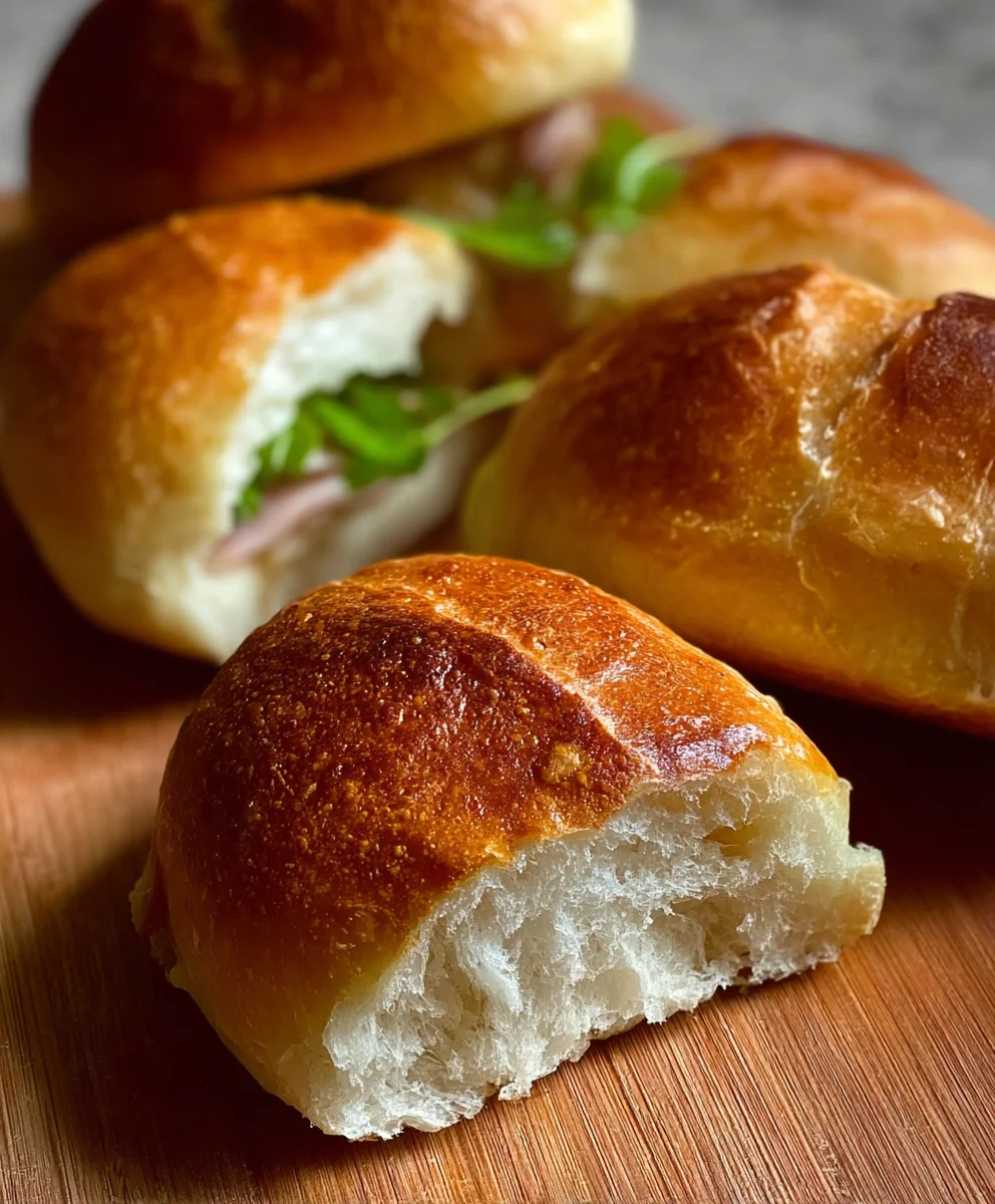 Easy No Knead Sandwich Rolls - Hour Recipe