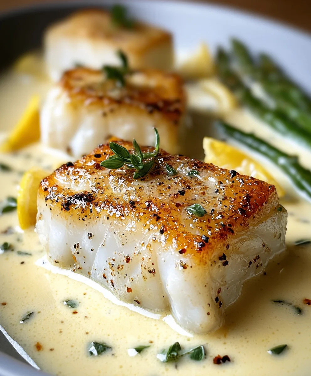 Baked Cod Coconut Lemon Cream Sauce Recipe