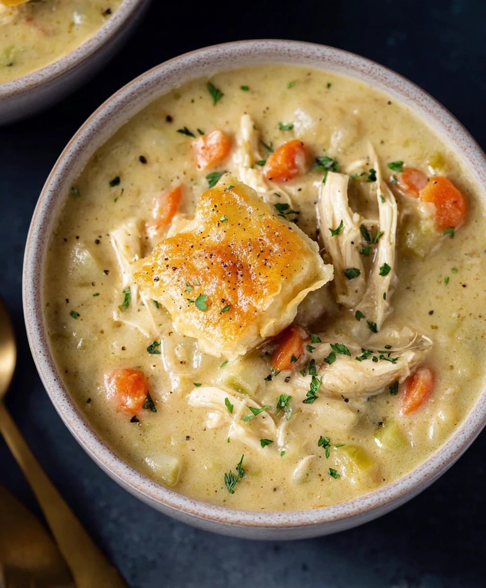 Hearty Chicken Pot Pie Soup Recipe-Comfort In A Bowl