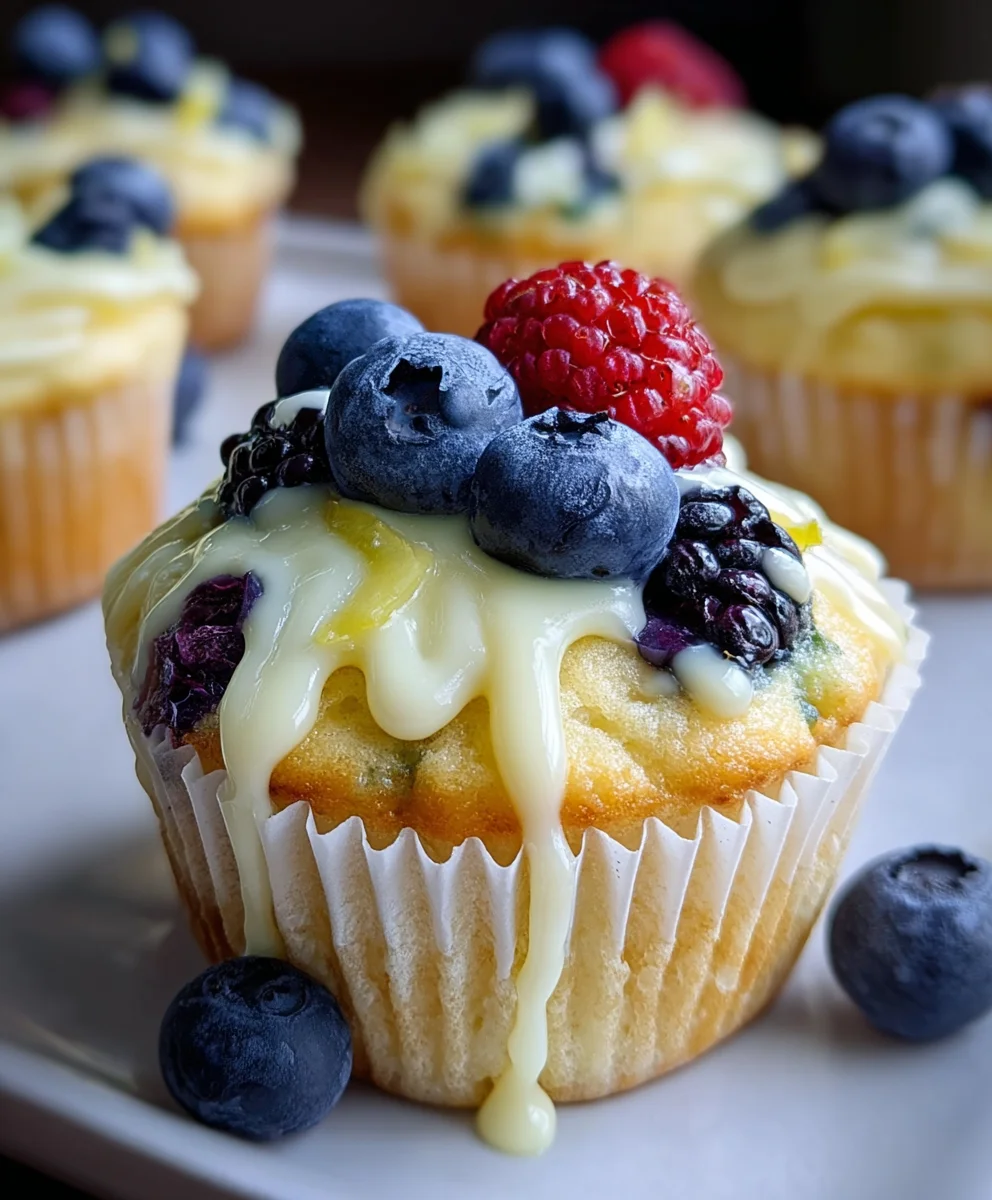 Summer Lemon Berry Cupcakes-Fresh & Zesty Treat