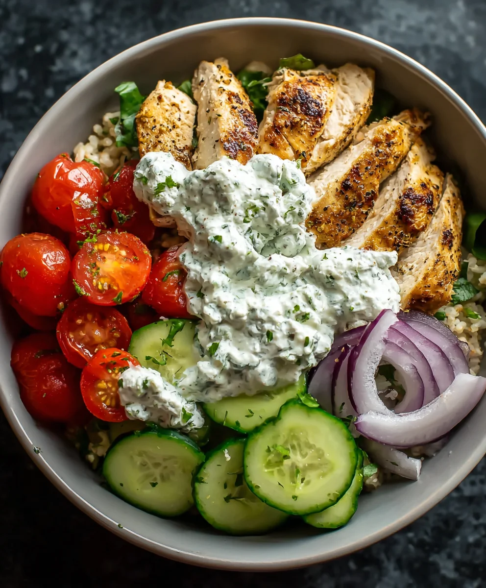 Greek Chicken Gyro Bowl- Easy & Delicious Recipe
