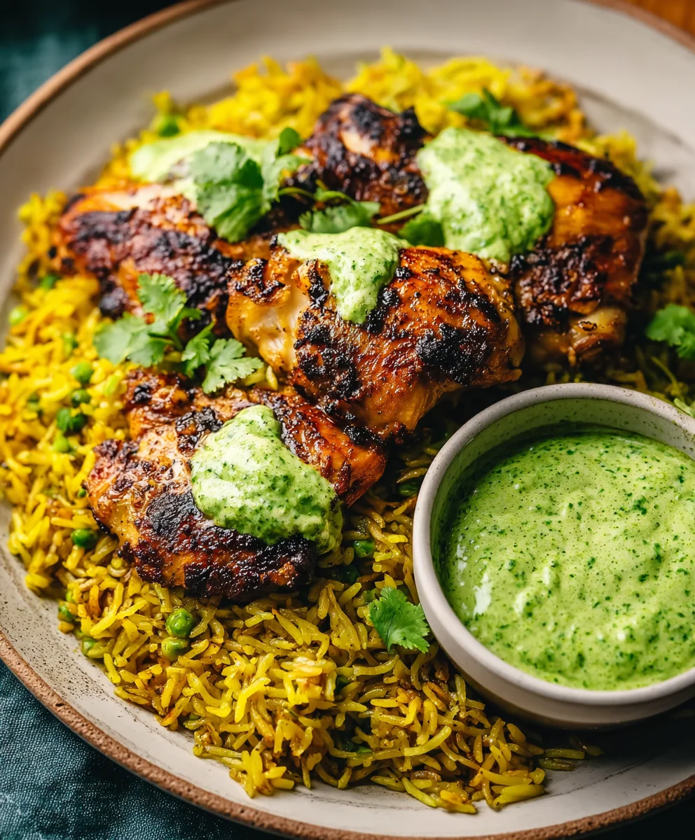 Peruvian Beef and Rice with Green Sauce Recipe