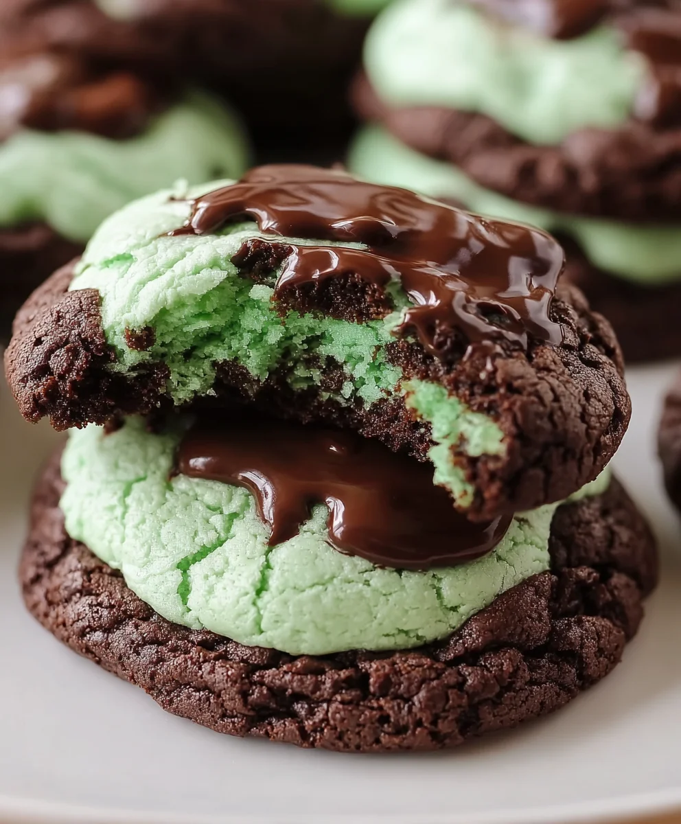 Easy Grasshopper Cake Mix Cookies-Quick Dessert