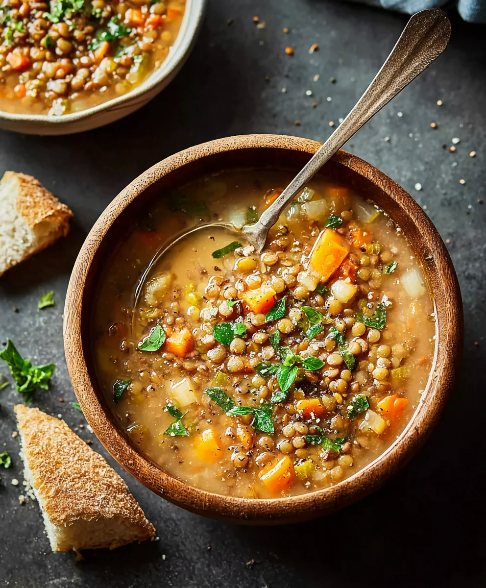 Hearty Vegetarian Lentil Soup Recipe-Easy & Delicious