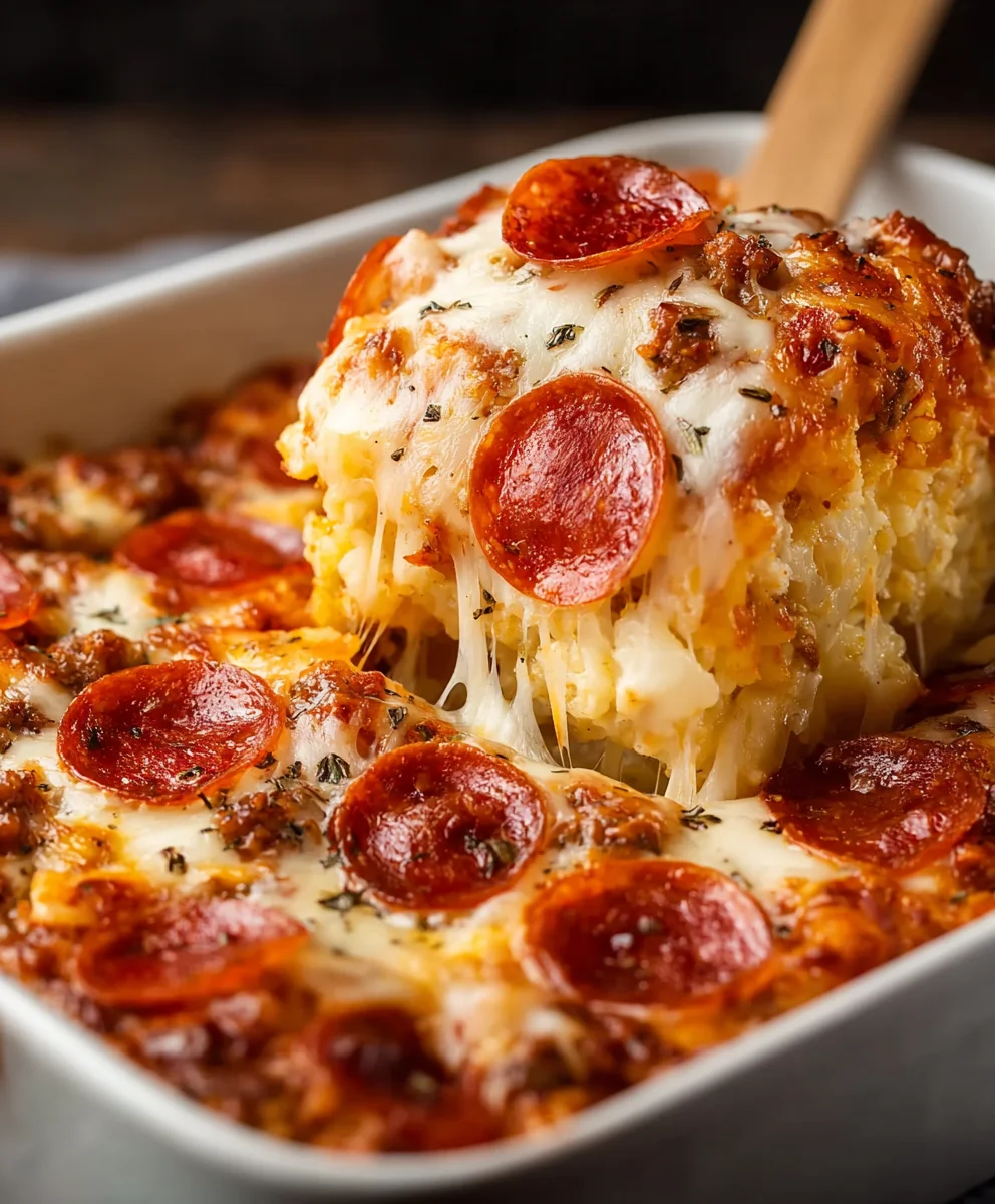 Bubble Up Pizza Casserole-Easy Cheesy Dinner