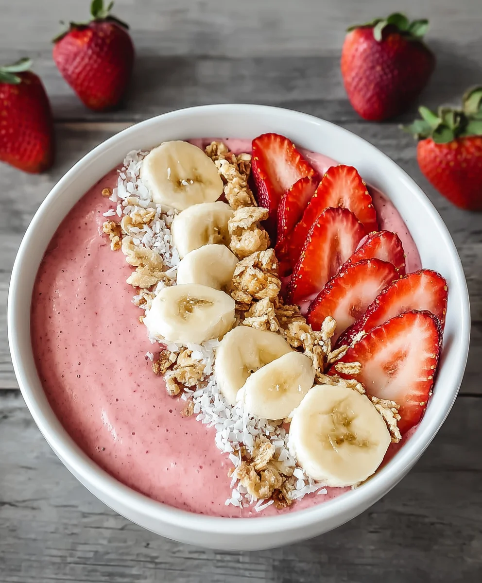 Strawberry Banana Smoothie Bowl- Easy & Delicious Treat