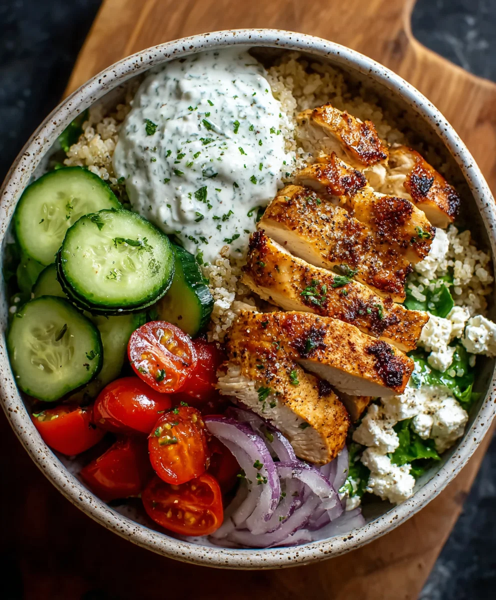 Greek Chicken Gyro Bowl- Easy & Delicious Recipe
