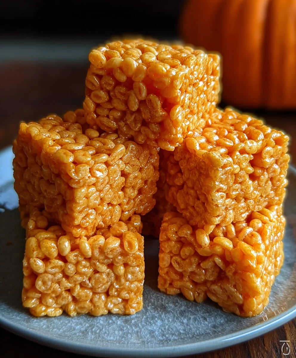 Easy Pumpkin Rice Krispie Treats Recipe