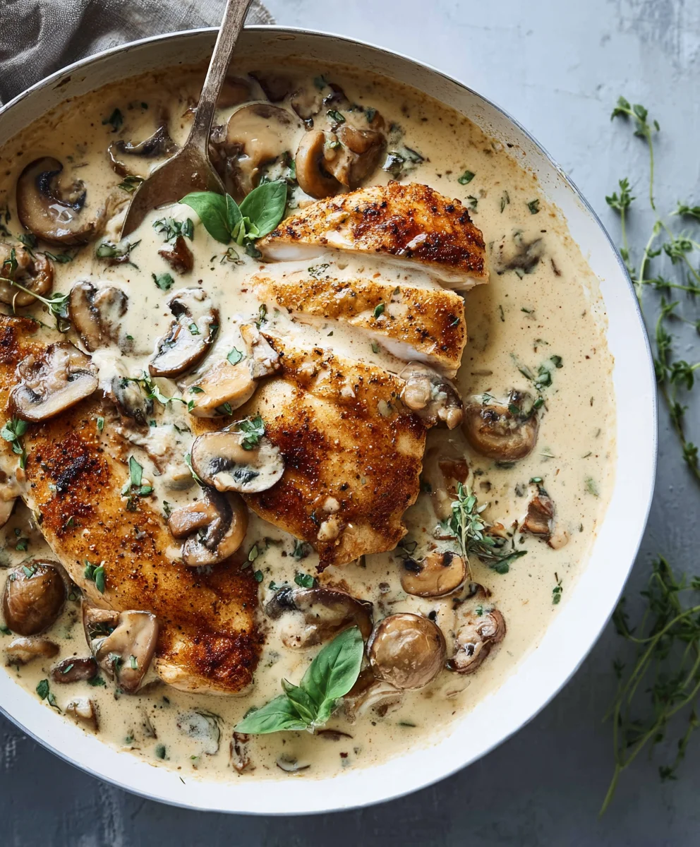 Easy Creamy Mushroom Chicken - Restaurant-Quality Dinner