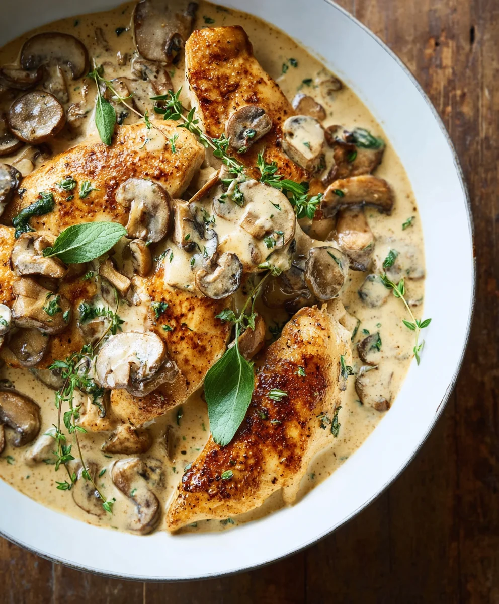 Easy Creamy Mushroom Chicken - Restaurant-Quality Dinner