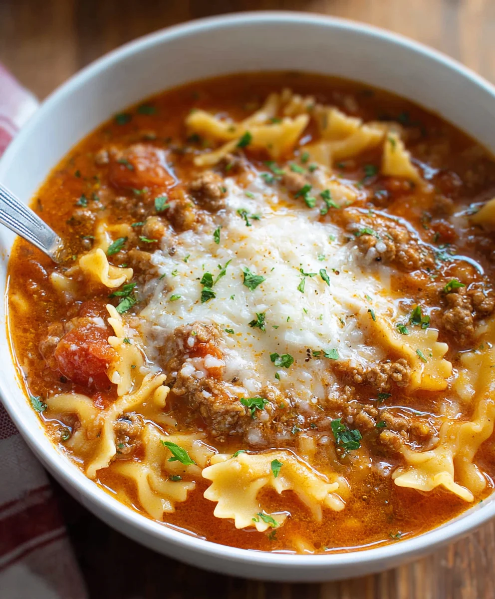 Easy Lasagna Soup-Hearty Comfort Food