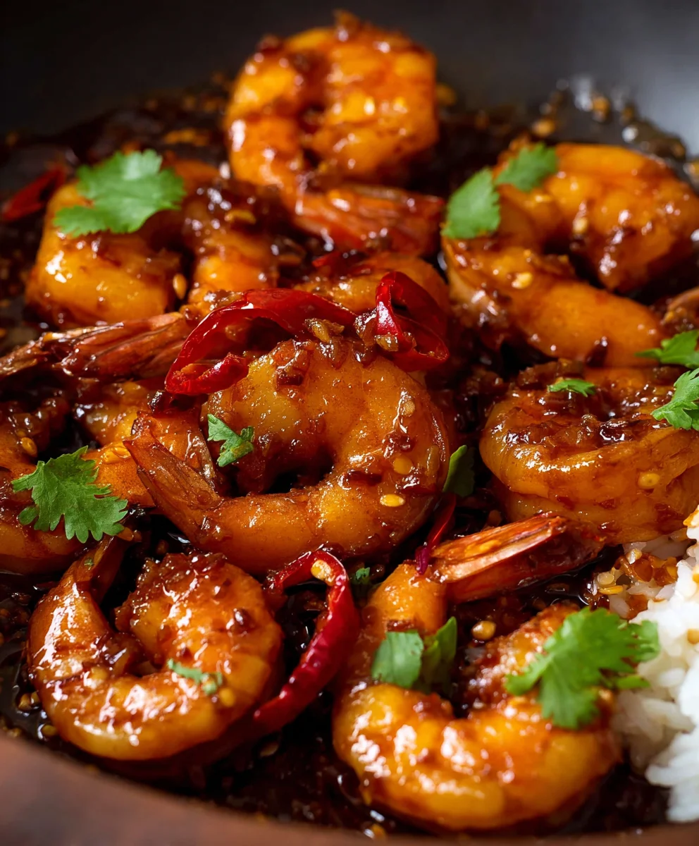 Spicy Chilli Garlic Prawns-Quick & Easy Recipe