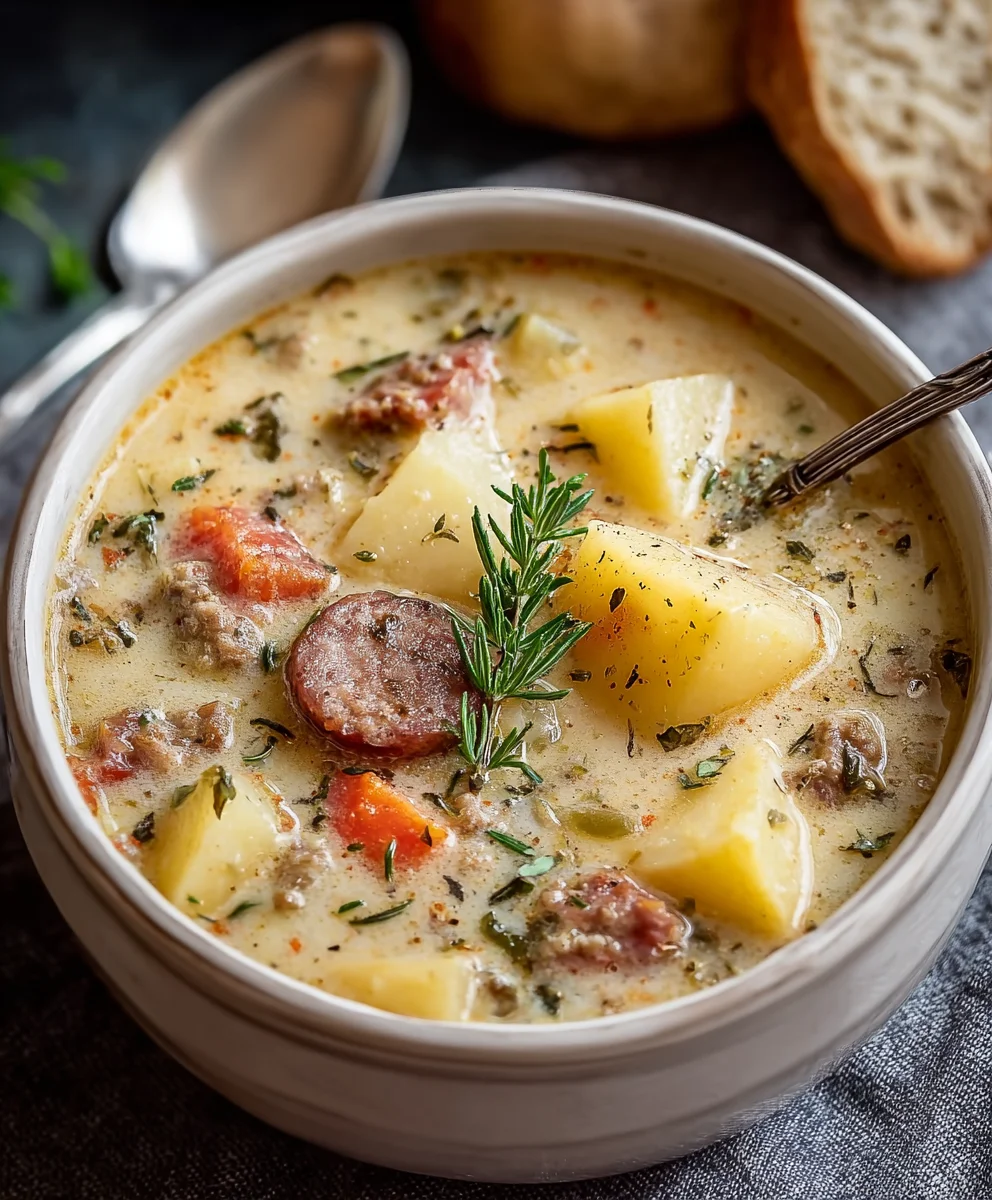 Hearty Beef Sausage Chowder - Easy Recipe