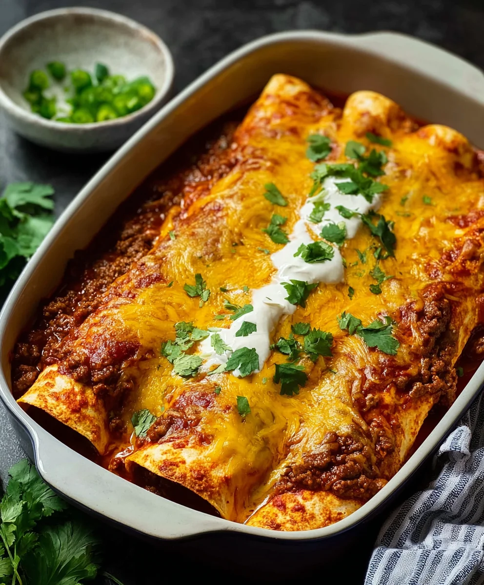 Tex-Mex Beef Enchiladas - Easy Recipe
