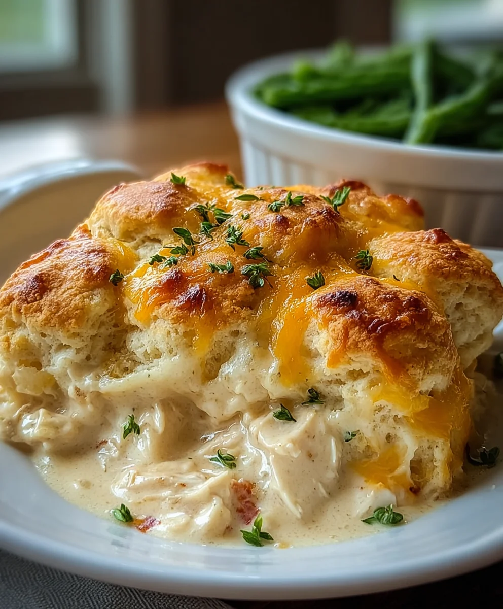 Creamy Chicken Biscuit Bake - Easy Comfort Food